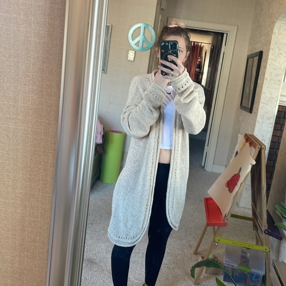 Ivy Beau Boho Crochet Open Knit Maxi Cardigan - Picture 10 of 12